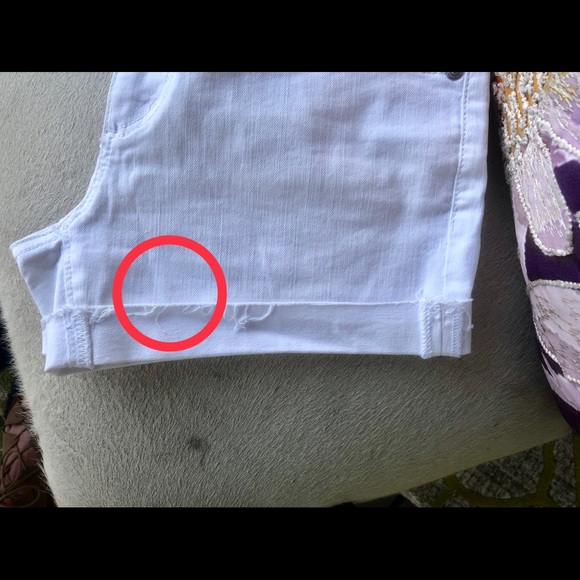 LOFT White Denim Shorts Size 0 - Picture 4 of 4